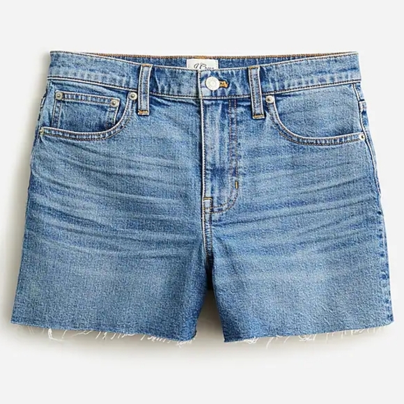 J Crew Women's High Rise High Waist Denim Blue Jean Shorts Zip-up sz 26 EUC - Picture 8 of 16